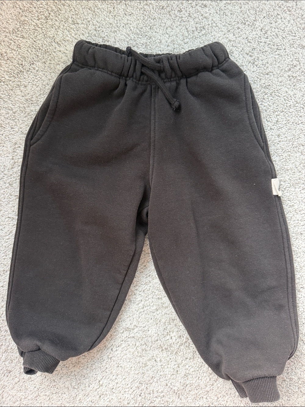 Kids Black Fleece Jogger Pants - Soft & Cozy